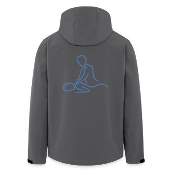 first aid massage first aid therapy therapy1 - Men’s Recycled Softshell Jacket by Stanley/Stella - black - Back - AI Model Male 185 light (185cm)