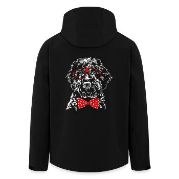 Süßer LAGOTTO ROMAGNOLO Junge Wilsigns Hund Hunde - Recycelte Männer Softshell-Jacke von Stanley/Stella - Schwarz - Hinten - AI Model Male 185 light (185cm)
