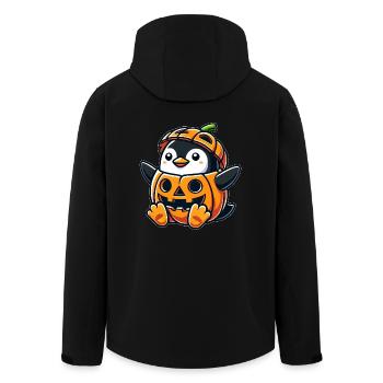 Halloween Pingouin Citrouille Costume Drôle Fantaisiste - Veste softshell homme en polyester recyclé Stanley/Stella - noir - Dos - AI Model Male 185 light (185cm)