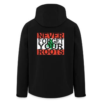 never forget roots home Libanon - Recycelte Männer Softshell-Jacke von Stanley/Stella - Schwarz - Hinten - AI Model Male 185 light (185cm)