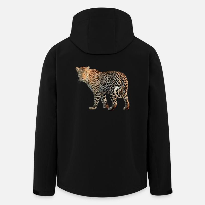 Leopard sehr charismatisch. Geschenkidee - Recycelte Männer Softshell-Jacke von Stanley/Stella - Schwarz
