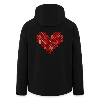 i love you ich liebe dich valentines day heart her - Recycelte Männer Softshell-Jacke von Stanley/Stella - Schwarz - Hinten - AI Model Male 185 light (185cm)