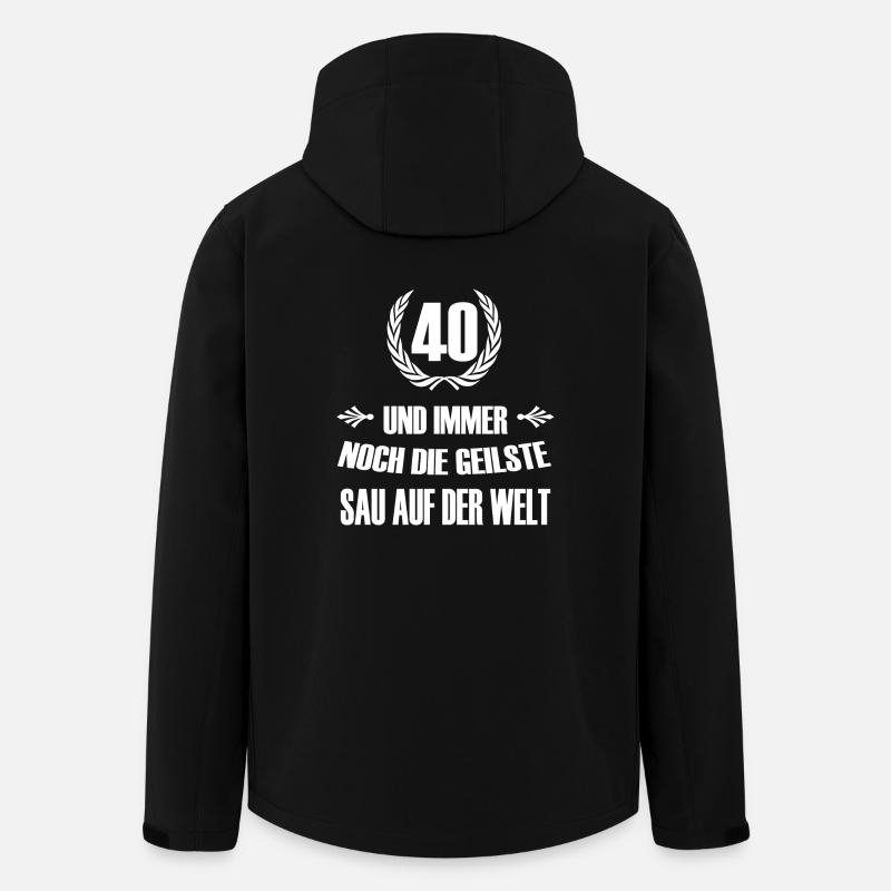 40 Geburtstag - Recycelte Männer Softshell-Jacke von Stanley/Stella - Schwarz