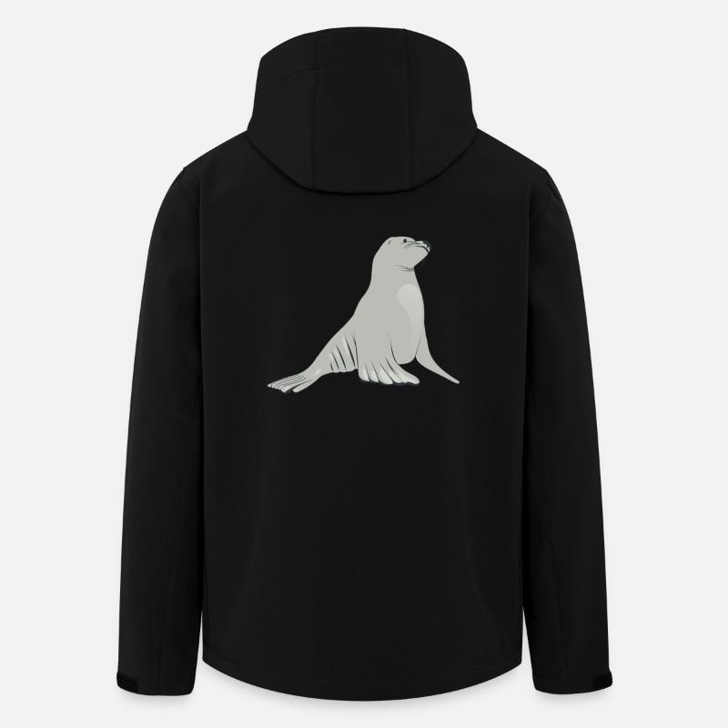 otarie - Veste softshell homme en polyester recyclé Stanley/Stella - noir