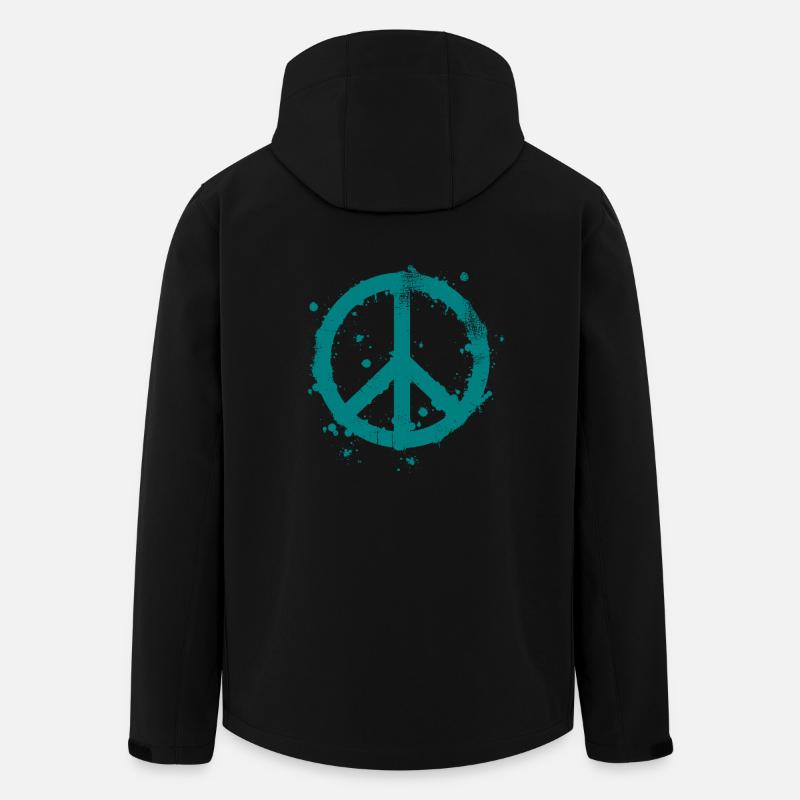 Friedenszeichen - Recycelte Männer Softshell-Jacke von Stanley/Stella - Schwarz