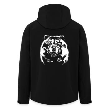 CHOW CHOW Hund Hunde Portrait Wilsigns - Recycelte Männer Softshell-Jacke von Stanley/Stella - Schwarz - Hinten - AI Model Male 185 light (185cm)