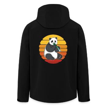 Panda panda ours mange panda panda - Veste softshell homme en polyester recyclé Stanley/Stella - noir - Dos - AI Model Male 185 light (185cm)