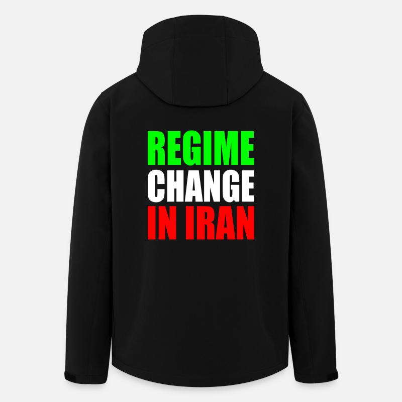 Regime change in iran - Veste softshell homme en polyester recyclé Stanley/Stella - noir