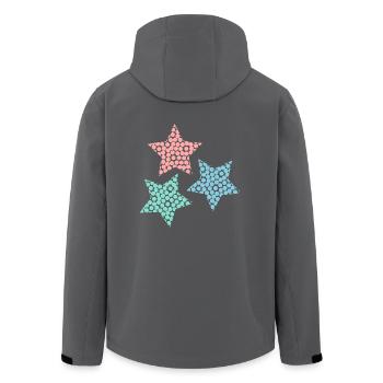 BONNE ANNEE. SAINT SYLVESTRE. NOUVELLE ANNÉE - Veste softshell homme en polyester recyclé Stanley/Stella - noir - Dos - AI Model Male 185 light (185cm)