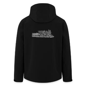 Lock - Men’s Recycled Softshell Jacket by Stanley/Stella - black - Back - AI Model Male 185 light (185cm)