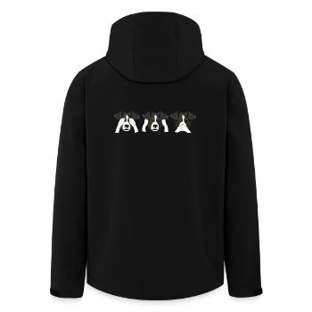 Funny dogs - Men’s Recycled Softshell Jacket by Stanley/Stella - black - Back - AI Model Male 185 light (185cm)