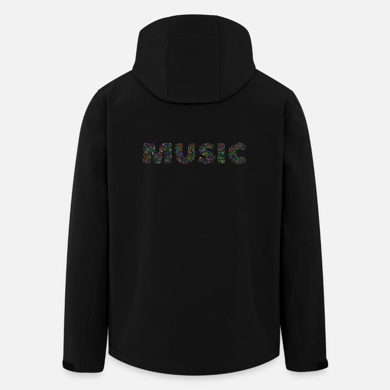 Music - Men’s Recycled Softshell Jacket by Stanley/Stella - black