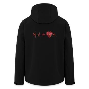 Battements de cœur - Veste softshell homme en polyester recyclé Stanley/Stella - noir - Dos - AI Model Male 185 light (185cm)
