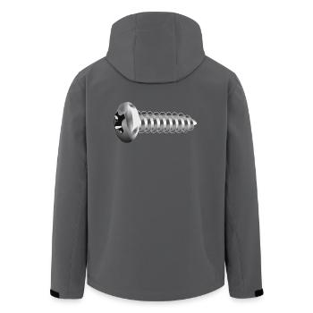 Schraube,Werkzeug,Handwerk - Recycelte Männer Softshell-Jacke von Stanley/Stella - Anthrazit - Hinten - AI Model Male 185 light (185cm)