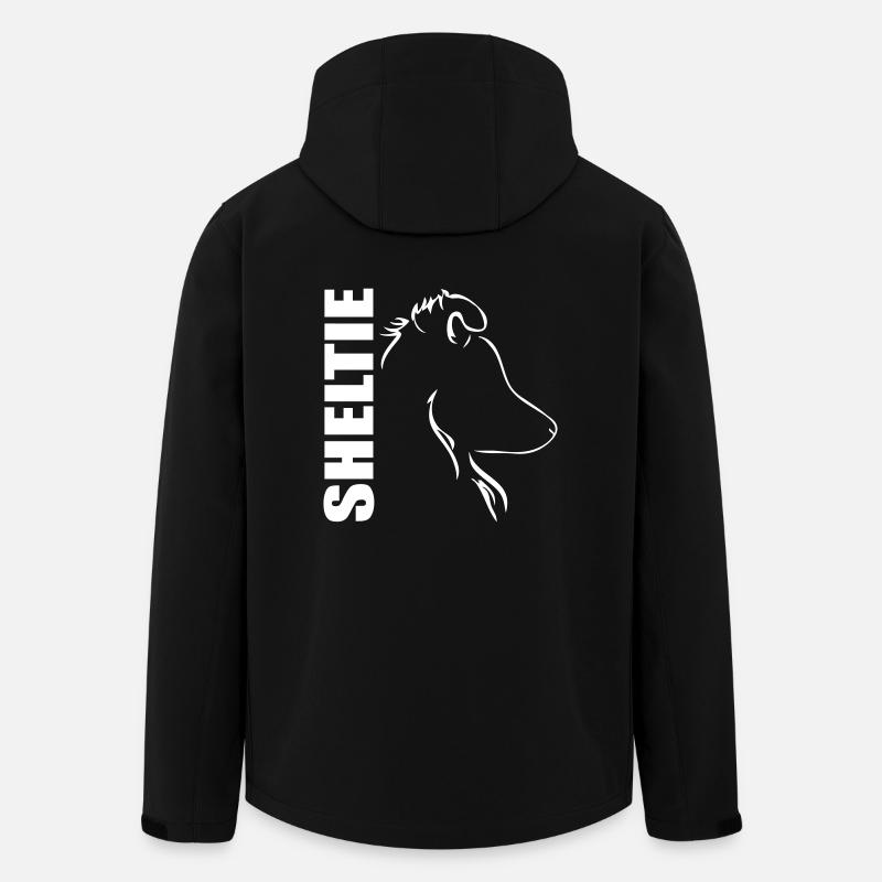 SHELTIE PROFILE chien chiens Wilsigns - Veste softshell homme en polyester recyclé Stanley/Stella - noir