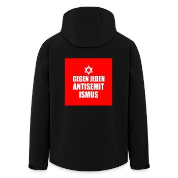 Gegen jeden antisemitismus - israel - Recycelte Männer Softshell-Jacke von Stanley/Stella - Schwarz - Hinten - AI Model Male 185 light (185cm)