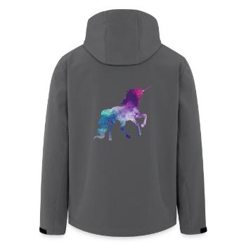unicorn - Men’s Recycled Softshell Jacket by Stanley/Stella - black - Back - AI Model Male 185 light (185cm)