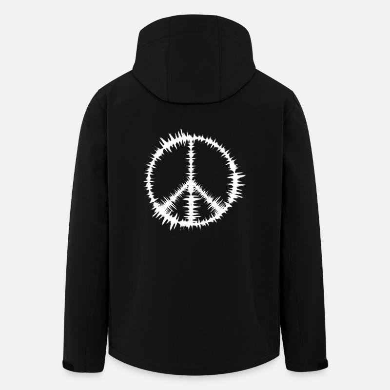 Peacezeichen - Recycelte Männer Softshell-Jacke von Stanley/Stella - Schwarz