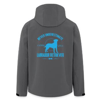 Labrador Retriever Shirt NU - Veste softshell homme en polyester recyclé Stanley/Stella - noir - Dos - AI Model Male 185 light (185cm)
