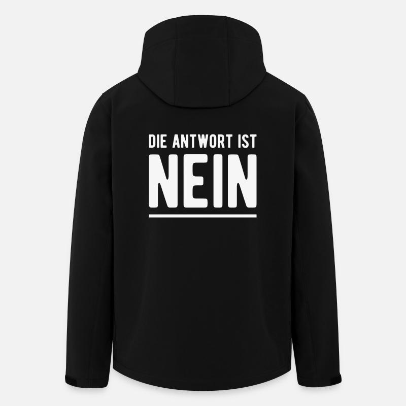 Die Antwort ist NEIN! - Recycelte Männer Softshell-Jacke von Stanley/Stella - Schwarz