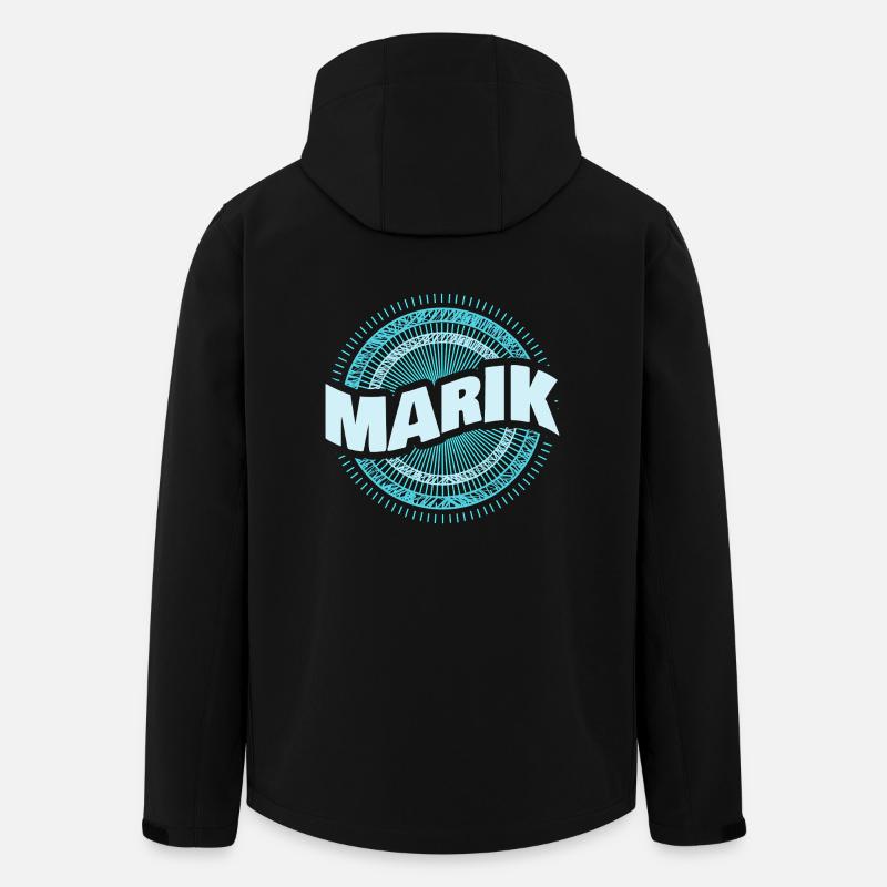 Idée cadeau Marik - Veste softshell homme en polyester recyclé Stanley/Stella - noir