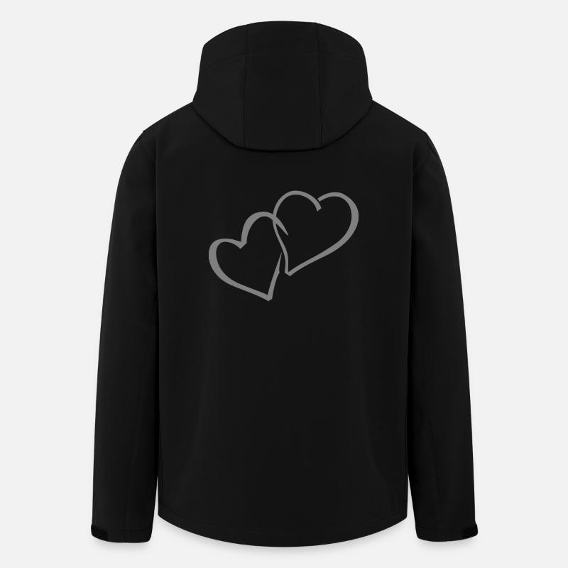 Herzen - Recycelte Männer Softshell-Jacke Discoverer von Stanley/Stella - Schwarz