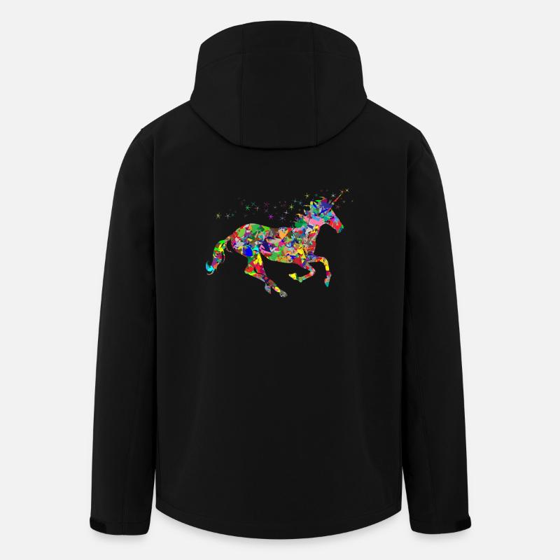 Einhorn,Tier, - Recycelte Männer Softshell-Jacke von Stanley/Stella - Schwarz