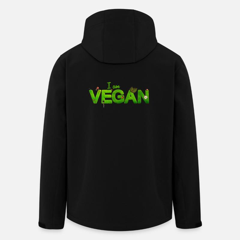 I am vegan - Recycelte Männer Softshell-Jacke von Stanley/Stella - Schwarz