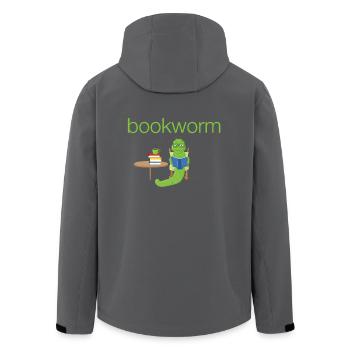 Bookworm, Bücherwurm.Geschenk,lesen,Leseratte - Recycelte Männer Softshell-Jacke von Stanley/Stella - Schwarz - Hinten - AI Model Male 185 light (185cm)