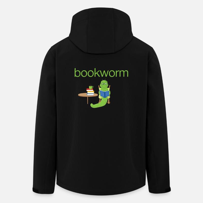 Bookworm, bookworm.Gift, read, bookworm - Men’s Recycled Softshell Jacket by Stanley/Stella - black