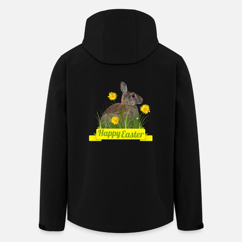 Happy Easter rabbit cony - Men’s Recycled Softshell Jacket by Stanley/Stella - black