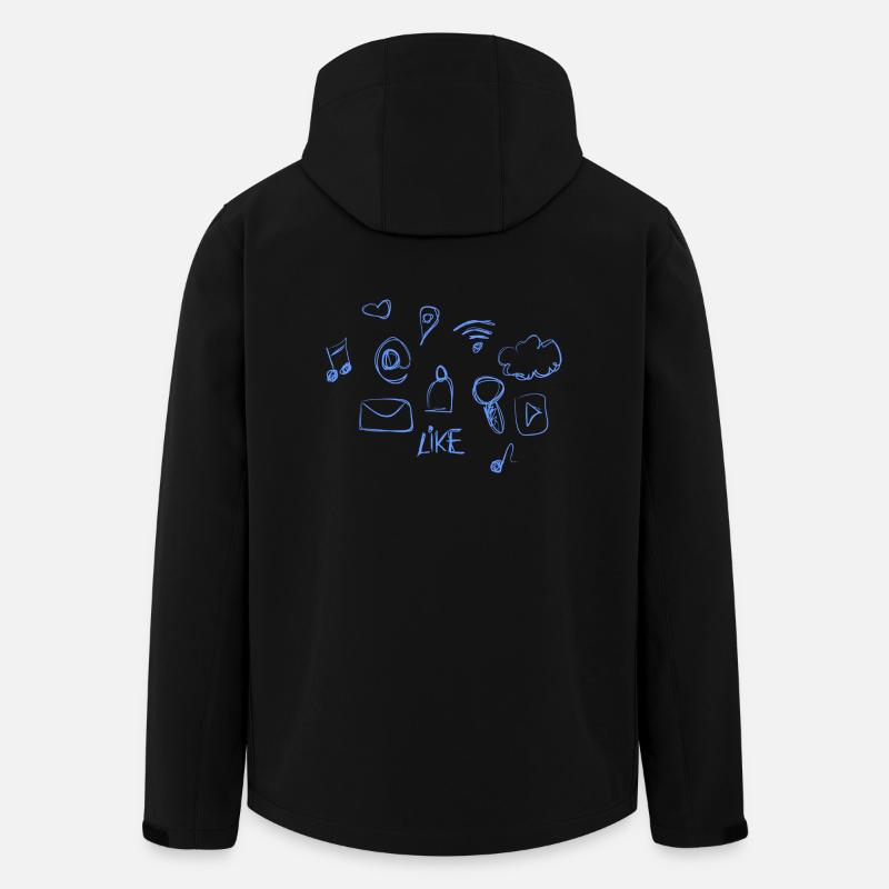 Social Media - Recycelte Männer Softshell-Jacke von Stanley/Stella - Schwarz