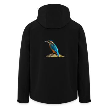 Eisvogel - Recycelte Männer Softshell-Jacke von Stanley/Stella - Schwarz - Hinten - AI Model Male 185 light (185cm)