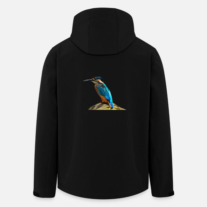 Eisvogel - Recycelte Männer Softshell-Jacke von Stanley/Stella - Schwarz