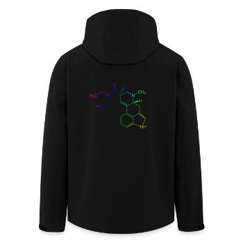 LSD farbig - Recycelte Männer Softshell-Jacke von Stanley/Stella - Schwarz - Hinten - AI Model Male 185 light (185cm)