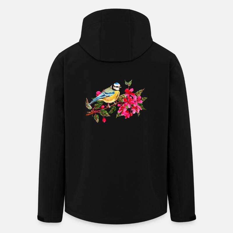 Vogel - Recycelte Männer Softshell-Jacke von Stanley/Stella - Schwarz