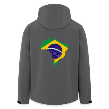 BRASILIEN - Recycelte Männer Softshell-Jacke von Stanley/Stella - Schwarz - Hinten - AI Model Male 185 light (185cm)