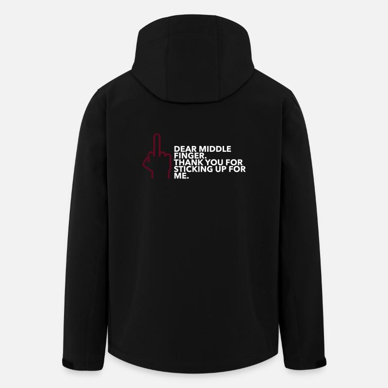 Middle finger - Men’s Recycled Softshell Jacket by Stanley/Stella - black