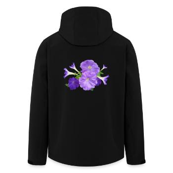 petunia petunia flowers flowers garden garden - Men’s Recycled Softshell Jacket by Stanley/Stella - black - Back - AI Model Male 185 light (185cm)