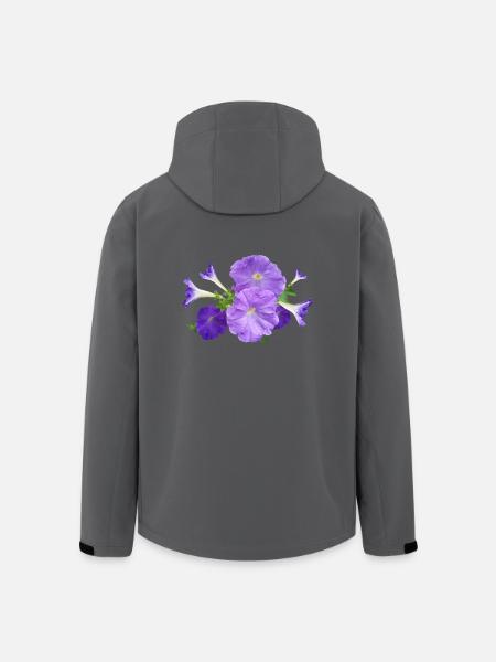 petunia petunia kwiaty kwiaty ogrodowe - Męska kurtka softshell z poliestru z recyklingu Stanley/Stella - czarny
