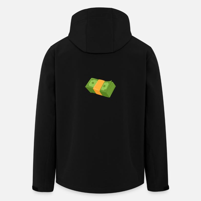 Cadeau de paquet d'argent comptant - Veste softshell homme en polyester recyclé Stanley/Stella - noir