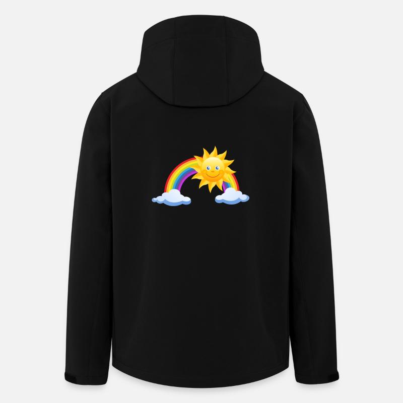 arc-en-soleil comme un cadeau - Veste softshell homme en polyester recyclé Stanley/Stella - noir