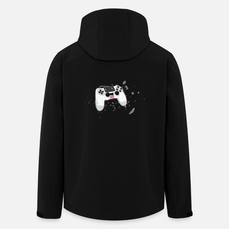Crazy Controller - Recycelte Männer Softshell-Jacke Discoverer von Stanley/Stella - Schwarz