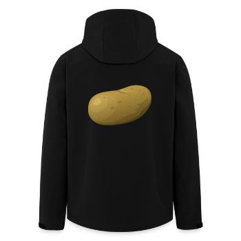 Kartoffel Geschenkidee - Recycelte Männer Softshell-Jacke von Stanley/Stella - Schwarz - Hinten - AI Model Male 185 light (185cm)