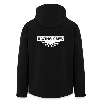 RACING CREW, Zielflagge - Recycelte Männer Softshell-Jacke von Stanley/Stella - Schwarz - Hinten - AI Model Male 185 light (185cm)