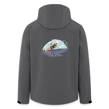 ski nautique ski nautique eau3 - Veste softshell homme en polyester recyclé Stanley/Stella - noir - Dos - AI Model Male 185 light (185cm)