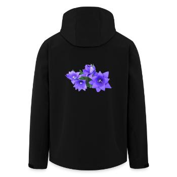 flowers lilies tulips orchids sunflower dahlia ger - Men’s Recycled Softshell Jacket by Stanley/Stella - black - Back - AI Model Male 185 light (185cm)