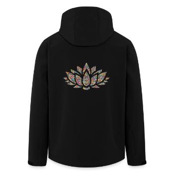 Lotus - Recycelte Männer Softshell-Jacke von Stanley/Stella - Schwarz - Hinten - AI Model Male 185 light (185cm)