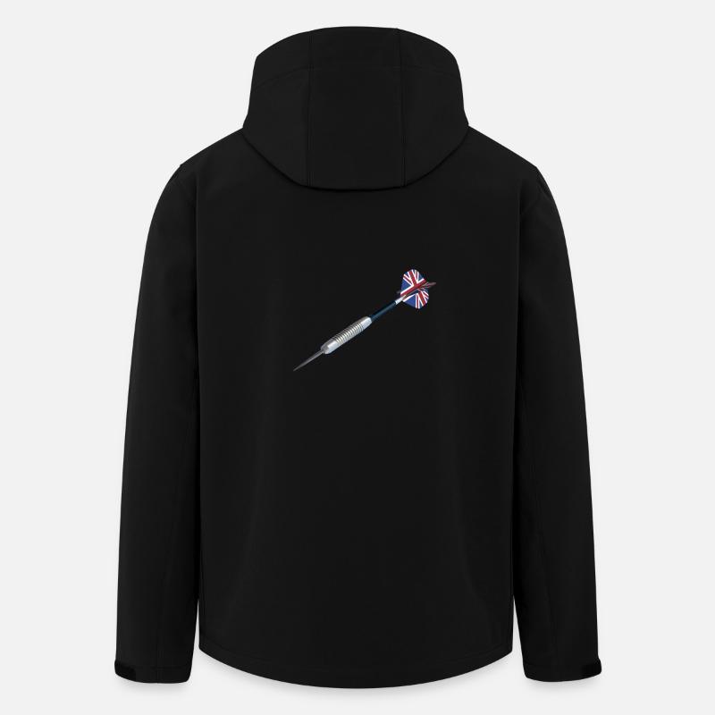 Great Britain darts arrow - Men’s Recycled Softshell Jacket by Stanley/Stella - black