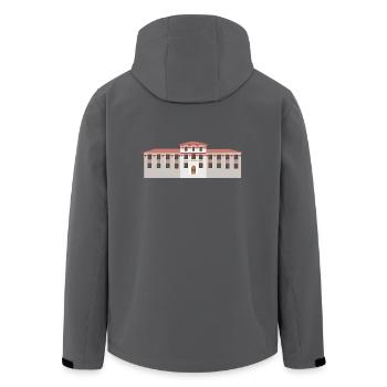building house homes architektur haus gebaeude74 - Recycelte Männer Softshell-Jacke von Stanley/Stella - Schwarz - Hinten - AI Model Male 185 light (185cm)